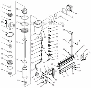 Part Location Diagram of SKN07000AV Campbell Hausfeld Pusher Assembly